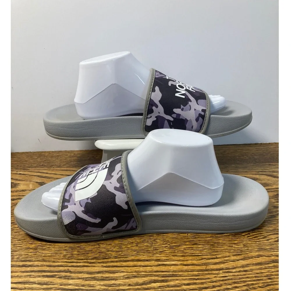The North Face Base Camp Slide III Grey Purple Camo Mens 12 NF0A4T2R Sandal